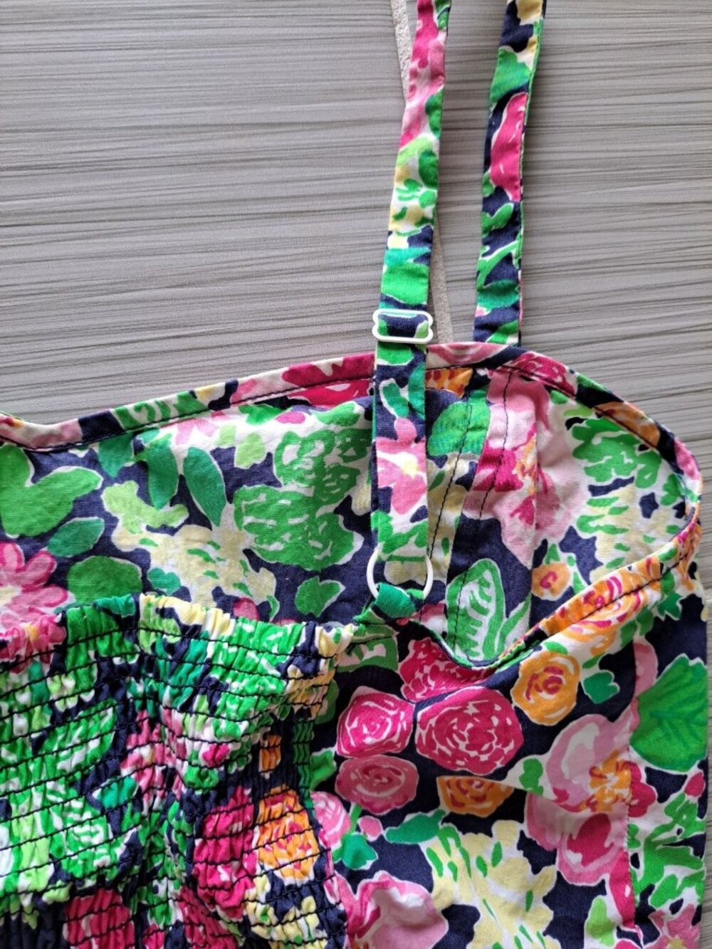 Lilly Pulitzer Gardenia Floral-Print Sleeveless Peplum Top 6 Multicolor Cotton - Picture 9 of 15